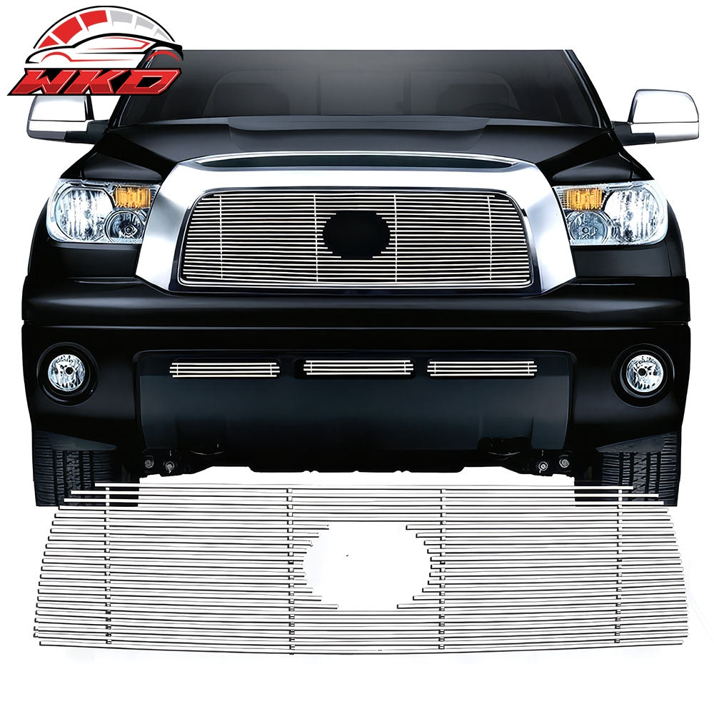 Fits 07-09 Toyota Tundra Billet Style Chrome Front Insert Grille Stainless Steel