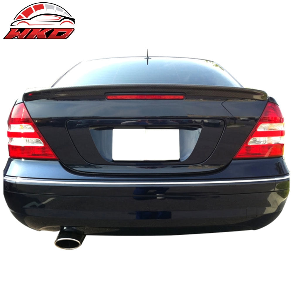 Fits 01-07 Benz C-Class W203 Sedan D Style Carbon Fiber (CF) Trunk Spoiler Wing