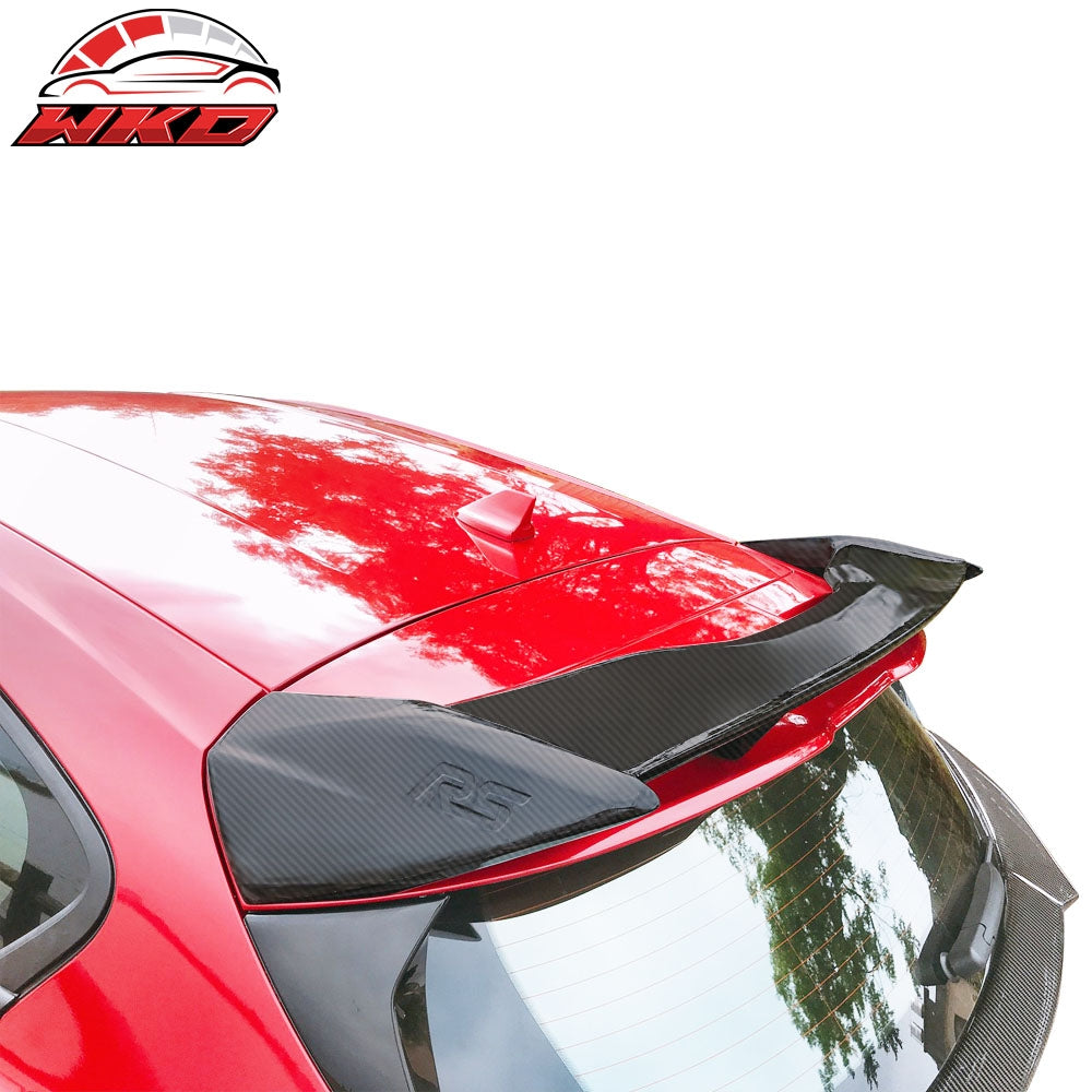 Fits 18-20 Ford Focus Hatchback RS Style Rear Trunk Spoiler Wing Carbon Fiber