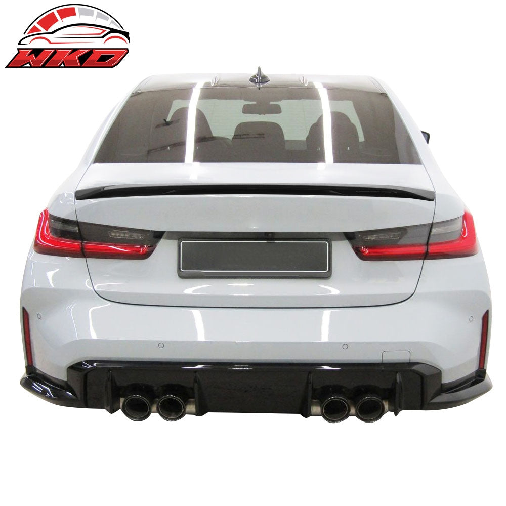 Fits 21-26 BMW G80 M3 Trunk Spoiler M Performance Style Rear Wing Gloss Black