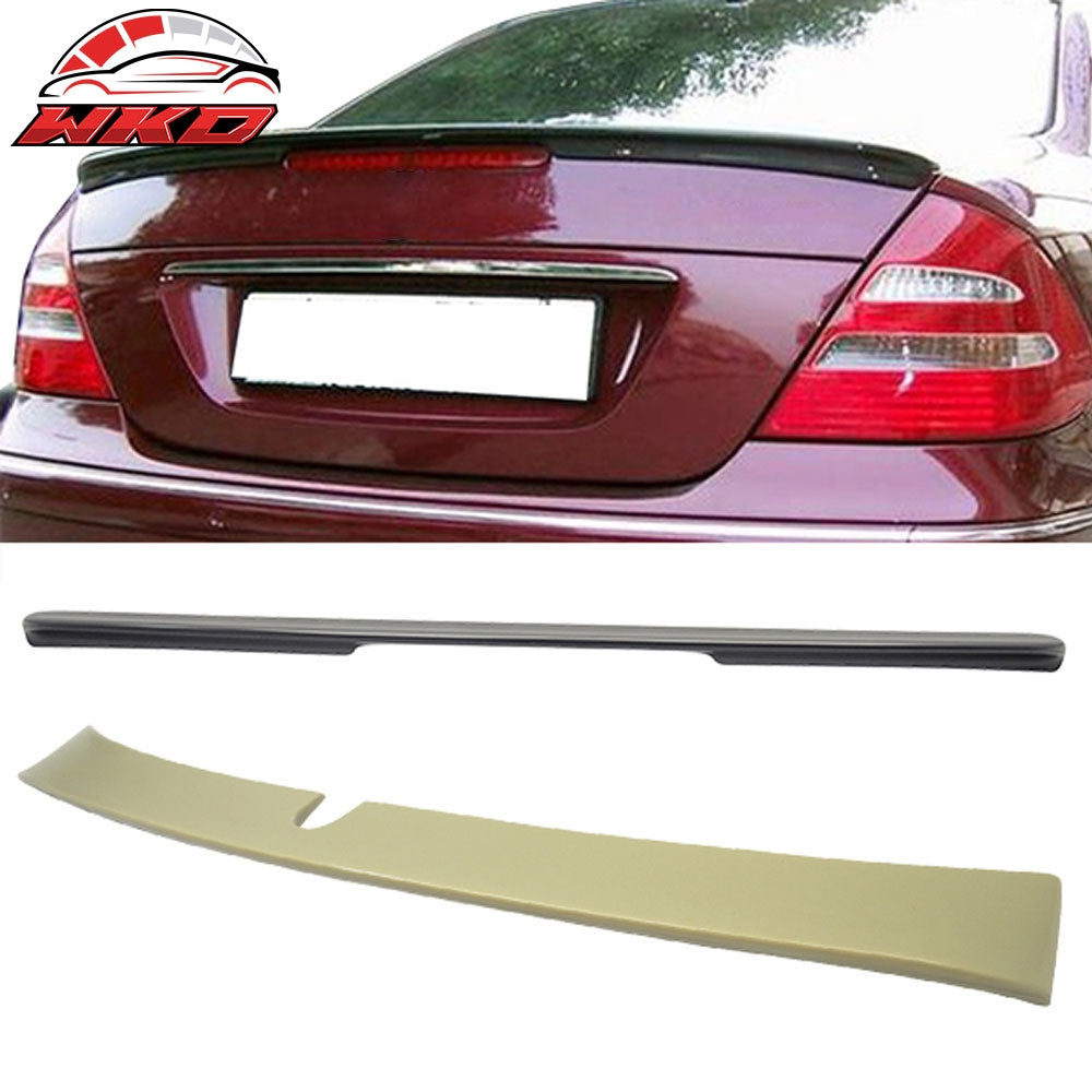 Fits 08-14 Benz W204 Sedan B Type Trunk & OE Roof Wing Painted #650 Cirrus White