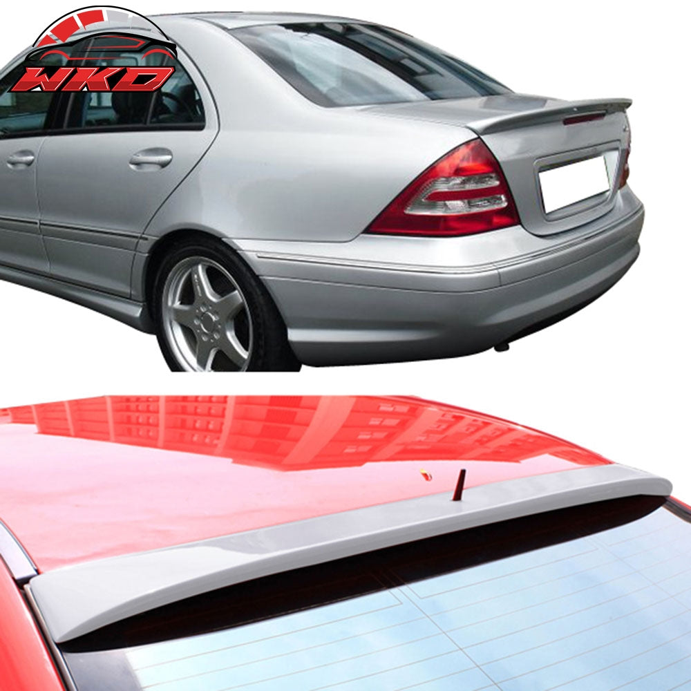 Fits 01-07 W203 Trunk Spoiler & Roof Wing Painted #775 Iridium Silver Metallic
