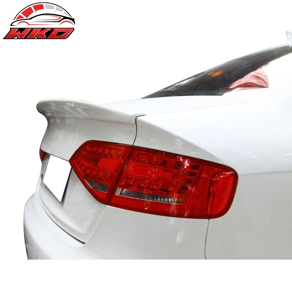 Fits 09-16 Audi A4 Quattro B8 Sedan C Style Trunk Spoiler Tail Wing Unpainted PU