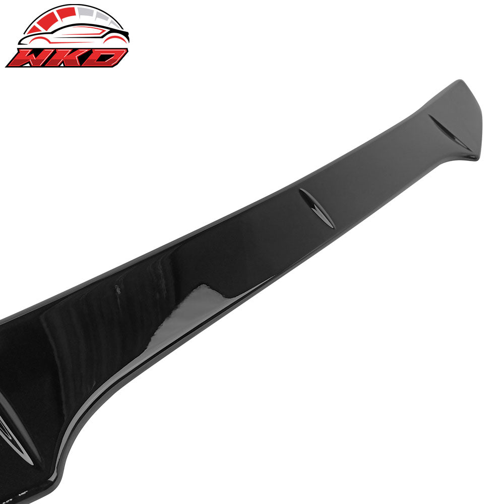 Fits 15-21 Subaru WRX STI V2 Style Gloss Black Add On Trunk Spoiler Gurney Flap
