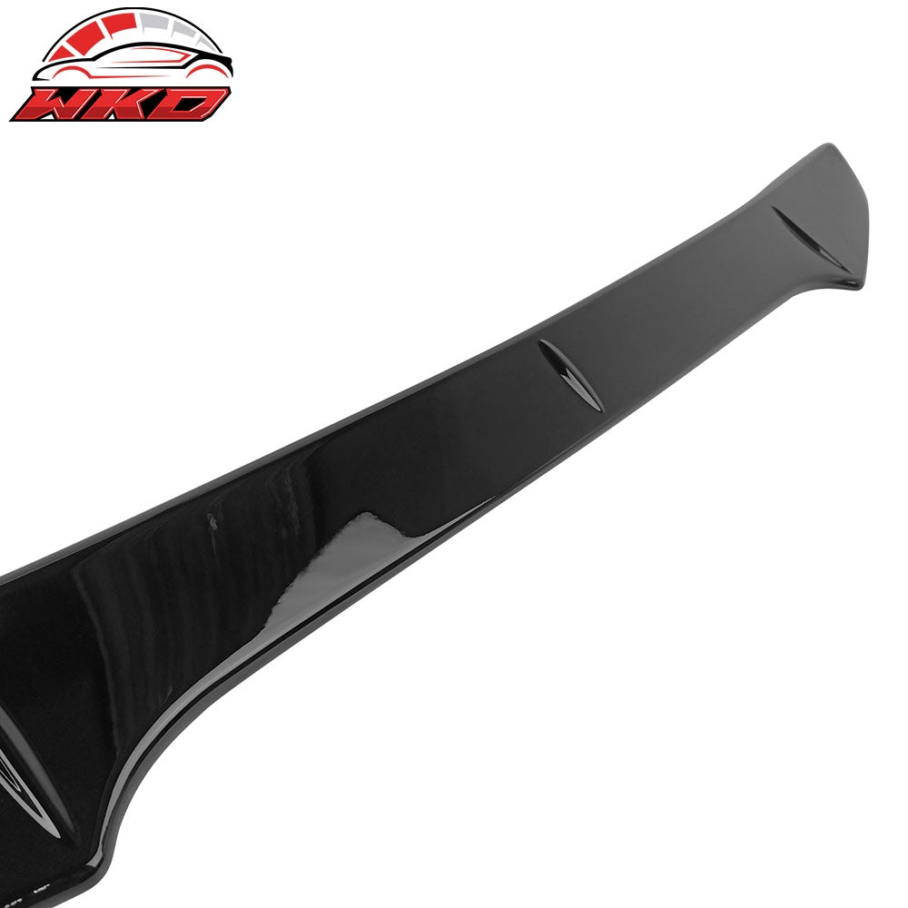 Fits 15-21 Subaru WRX STI V2 Style Gloss Black Add On Trunk Spoiler Gurney Flap