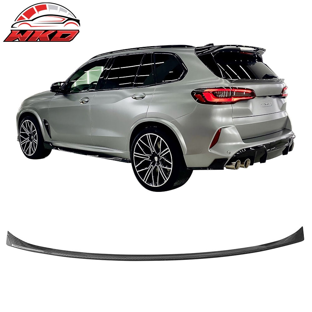 Fits 19-26 BMW G05 X5 IKON Style Rear Trunk Spoiler Wing ABS Carbon Fiber Print