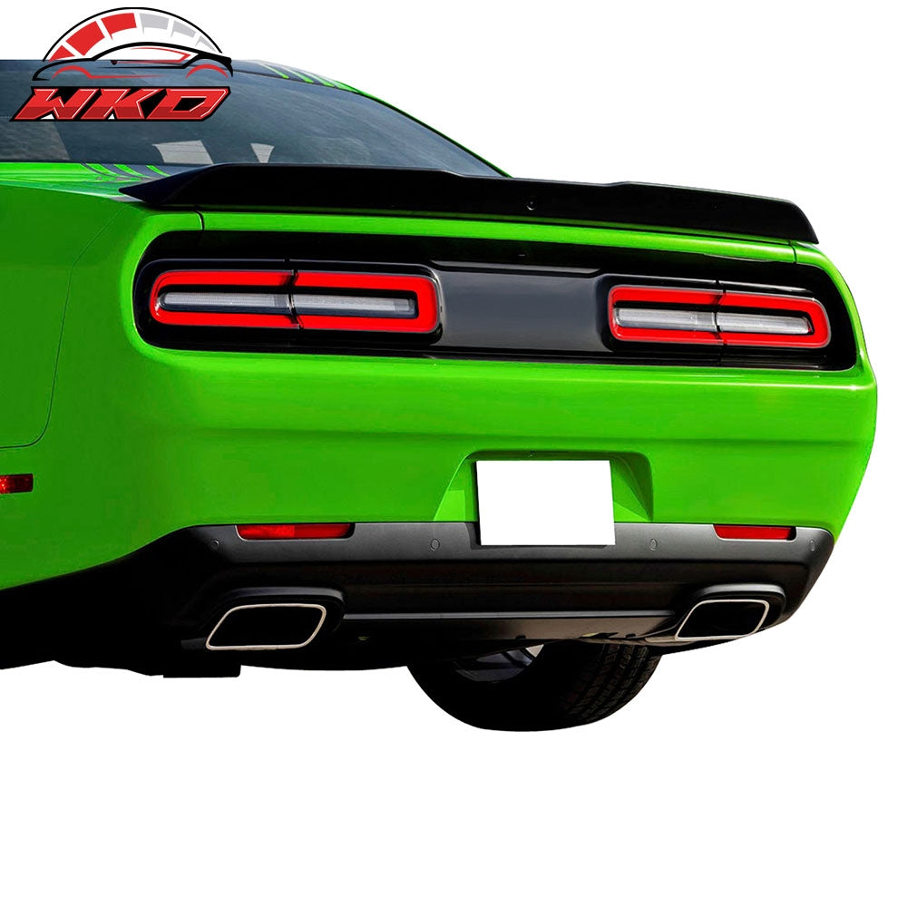 Fits 08-23 Dodge Challenger OE Style Rear Trunk Spoiler Wing Lip Matte Black ABS