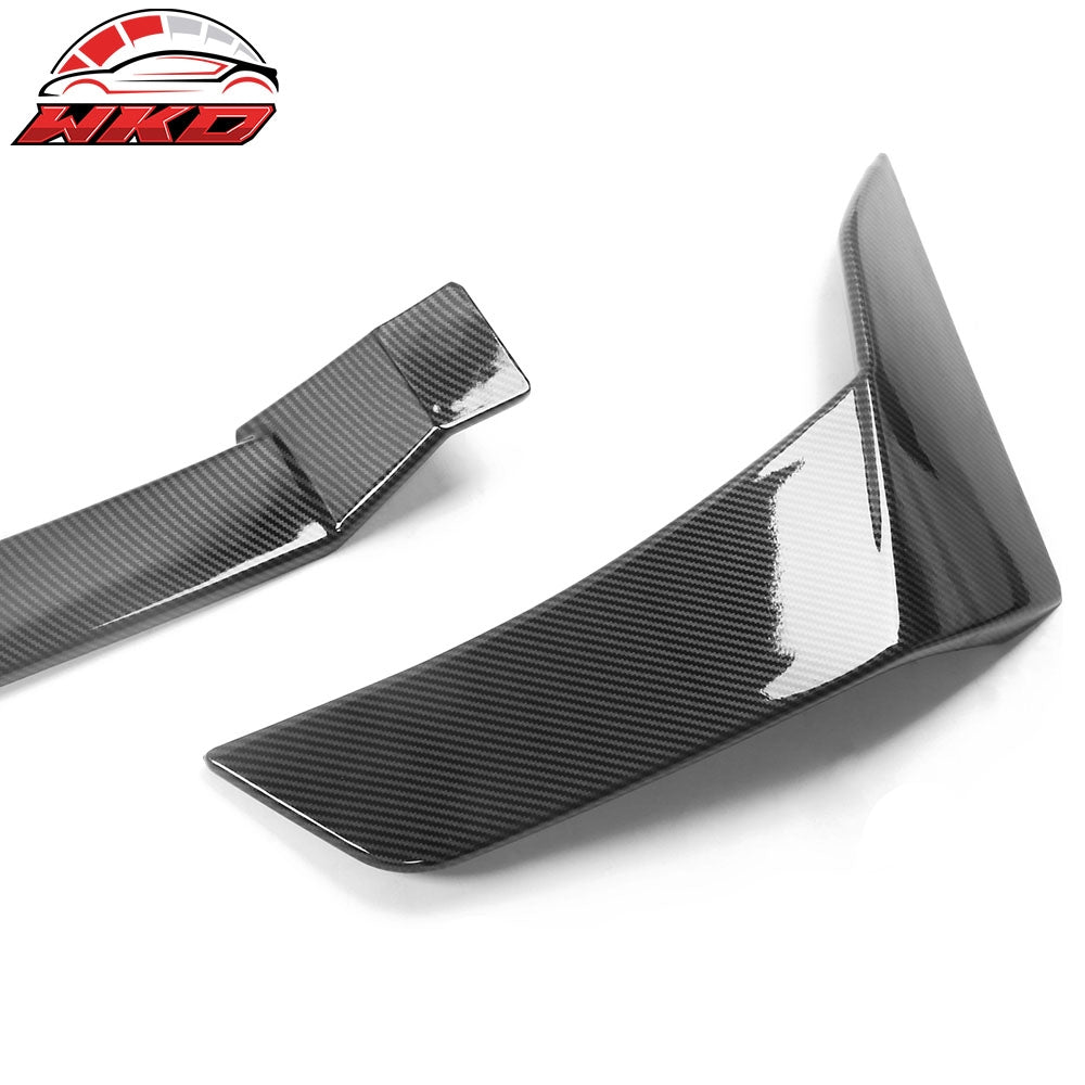 Fits 21-25 Ford Mustang Mach-E 3PCS Rear Trunk Spoiler ABS Carbon Fiber Print