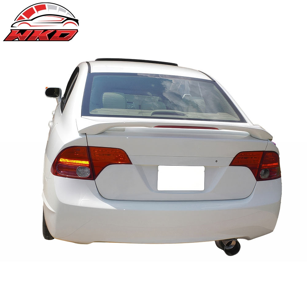 Fits 06-11 Honda Civic 8th 4Dr OE Style Trunk Spoiler W/LED Painted #NH578 White