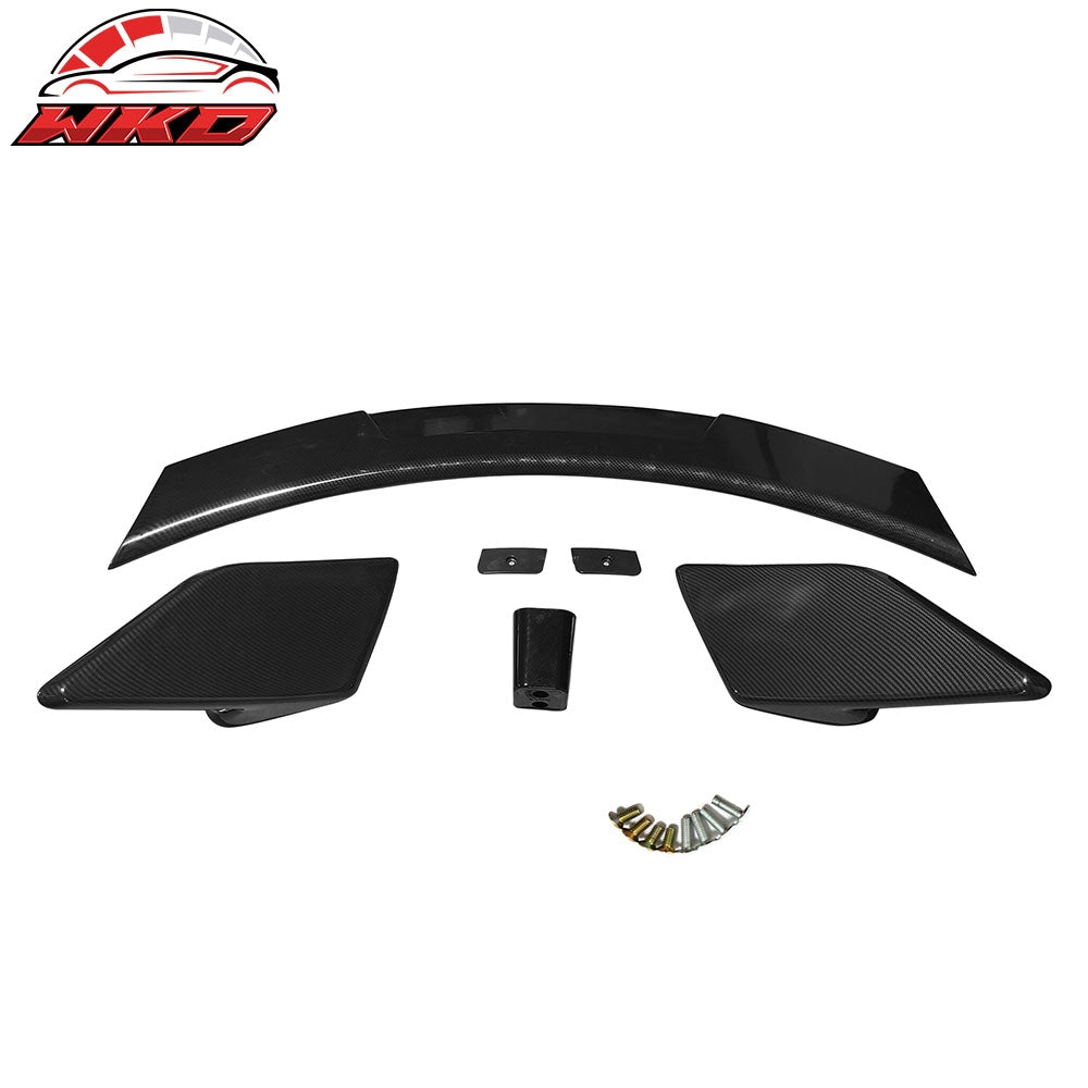 Fits 17-25 Tesla Model 3 GT Style Rear Trunk Spoiler Wing Carbon Fiber Print ABS