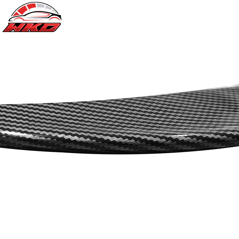 Fits 24-25 Tesla Model 3 V Style Trunk Spoiler Wing Lip Carbon Fiber Print ABS