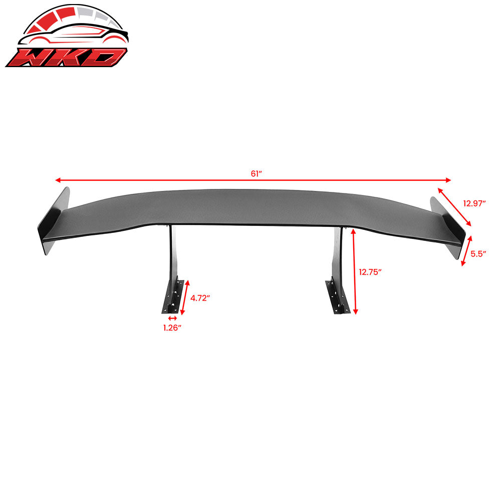 Universal 61" GT Trunk Spoiler Adjustable Rear Racing Wing (V4B Leg + V4A Plate)