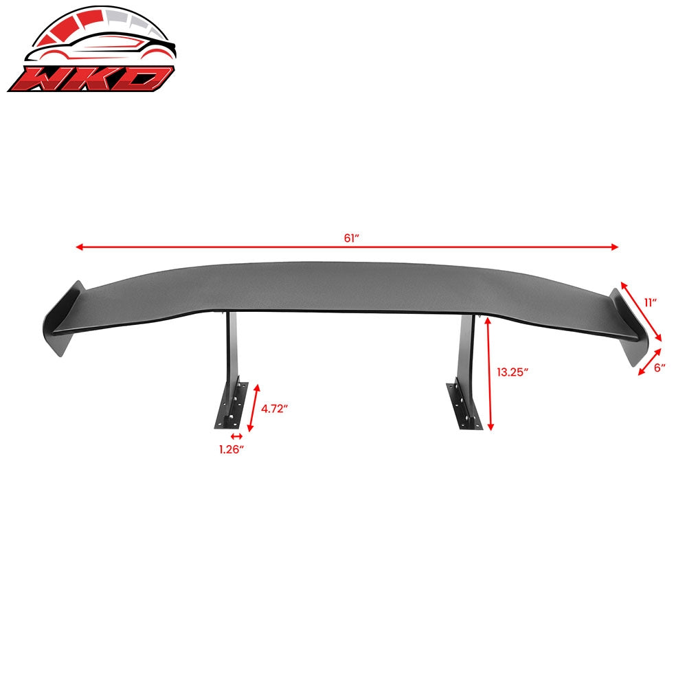 Universal 61" GT Trunk Spoiler Adjustable Rear Racing Wing (V4C Leg + V4C Plate)