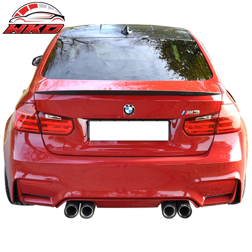 Fits 14-19 BMW 3-Series F80 Performance Style Carbon Fiber CF Rear Trunk Spoiler