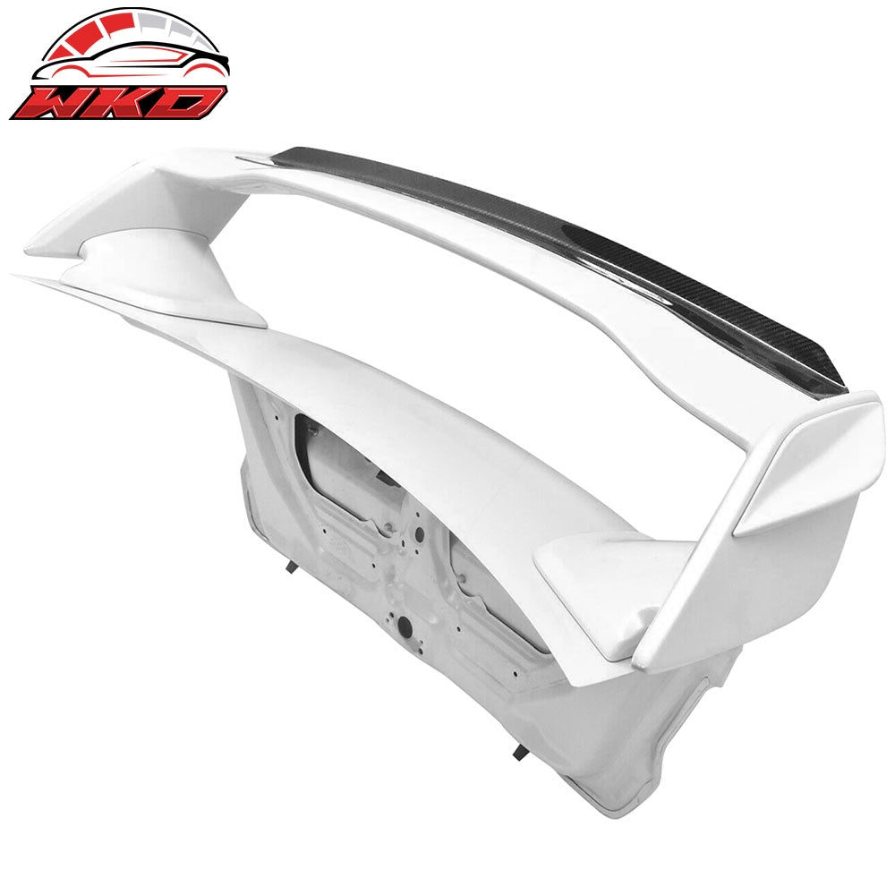 Fits 08-14 WRX STi Top Gurney Flap Add-On Carbon Fiber (CF) Trunk Spoiler Wing