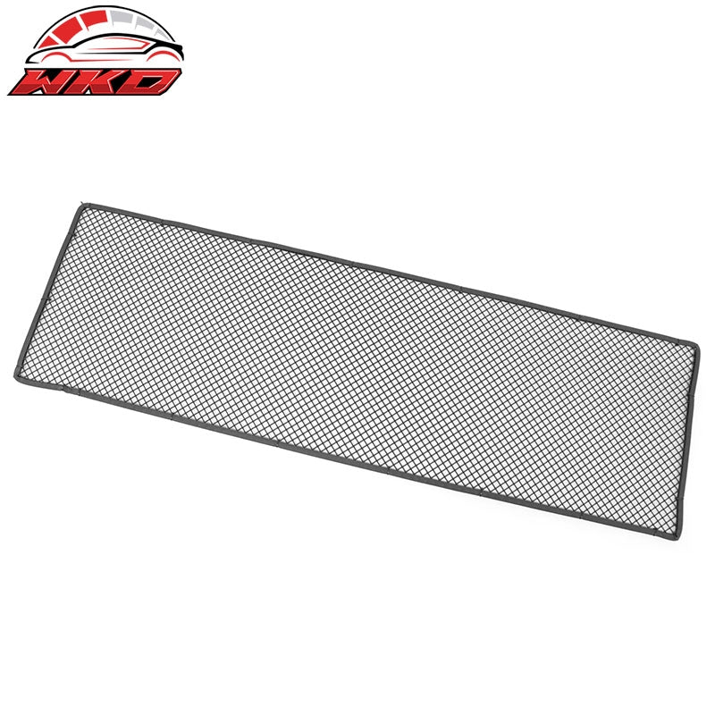 Universal 1'X3.3' Sheet Front Grille Black Stainless Steel Woven Mesh Lock Crimp