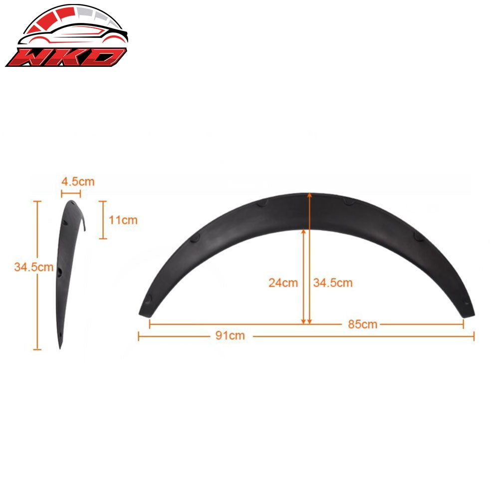 Ikon V2 Universal 70mm Thickness Rear PU Fender Flares