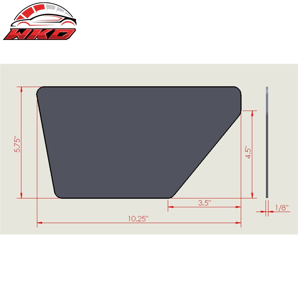 V2 Universal GT Trunk Spoiler Wing Side Plate Add On- Carbon Fiber CF