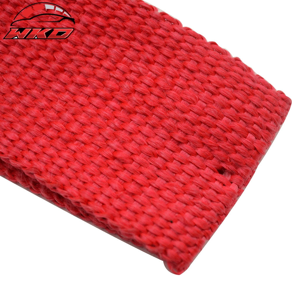 2X1 16X50 Feet Exhaust Wrap Header Turbo Manifold Downpipe Racing Red Heat