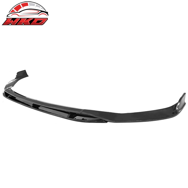 Fits 19-21 Volkswagen Jetta IKON V2 Front Bumper Lip Chin Spoiler Gloss Black PP
