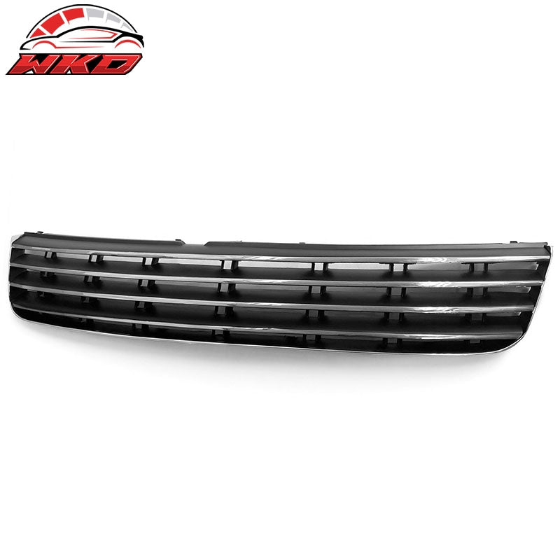 Fits 97-00 Volkswagen Passat Front Bumper Hood Upper Billet Grille Chromed Black