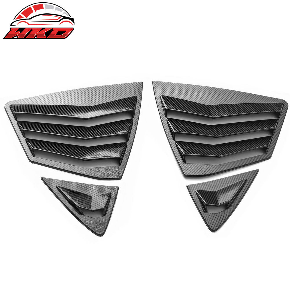 Fits 25-26 Toyota Camry IKON Style Window Louvers Covers Carbon Fiber Paint ABS