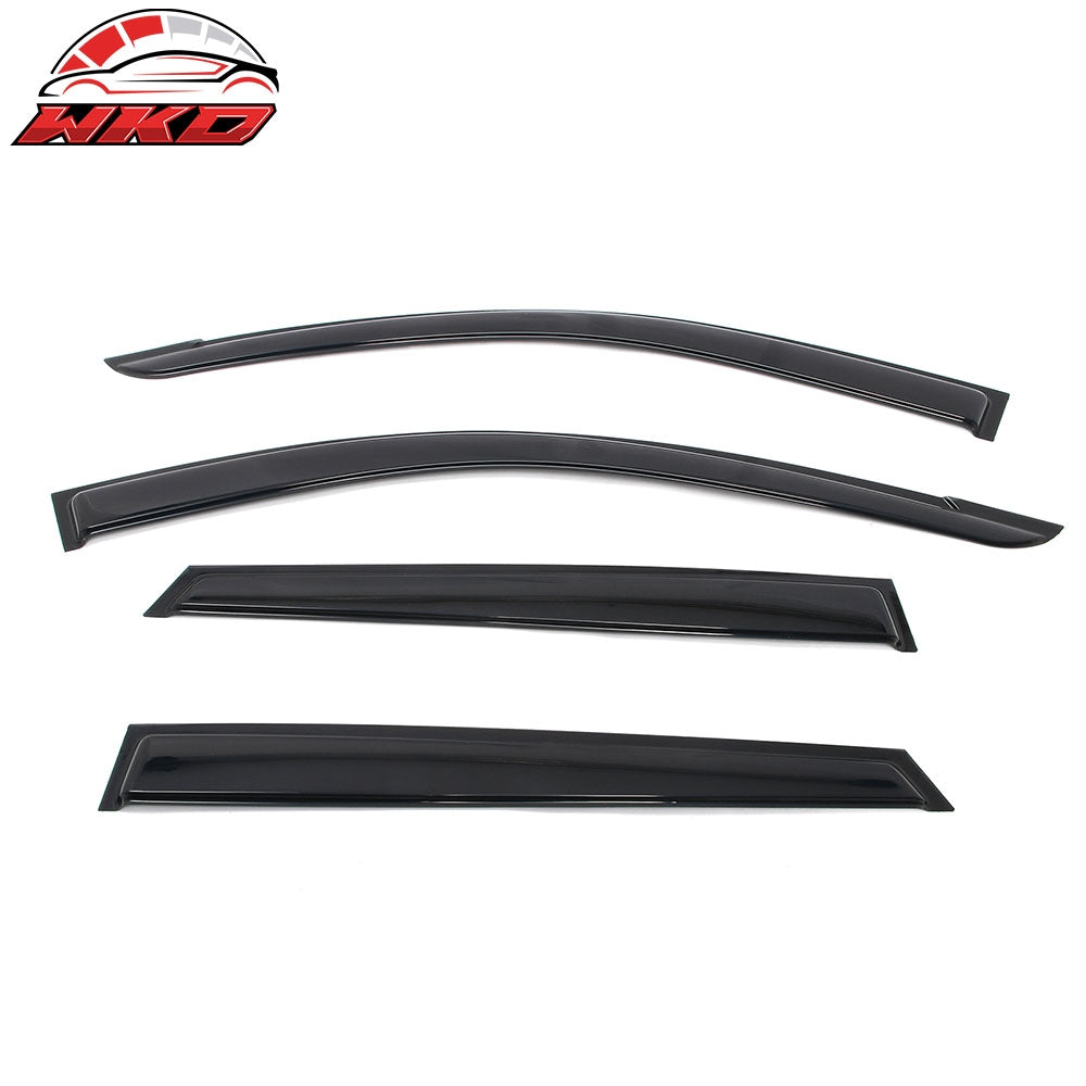 Fits 24-26 Chevy Trax Smoke Window Visors Vent Rain Guards Deflectors Tape-On