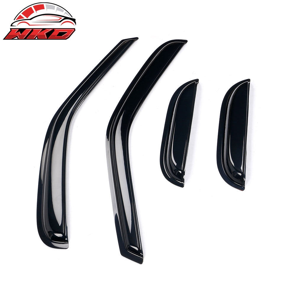 Fits 97-03 Ford F150 F250 Extended Cab Acrylic 4PCS Window Visors Vent Tape-On