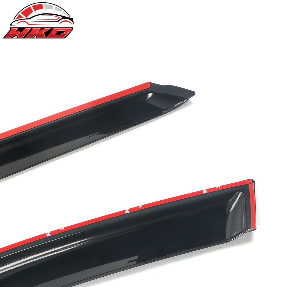 Fits 97-01 Mitsubishi Mirage Sedan Tape-On Window Visors Sun Rain Deflectors 4PC