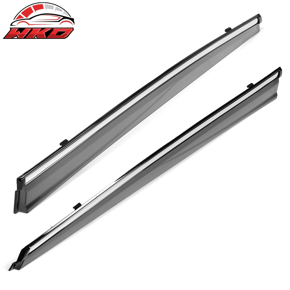 Fits 13-18 Nissan Altima Window Visors Vent Rain Sun Deflectors W/Chrome Trim PC