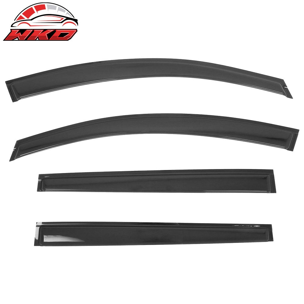 Fits 18-25 Nissan LEAF Window Visors Vent Rain Wind Sun Guards Deflector Tape-On