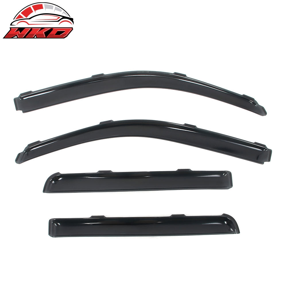 Fits 09-14 Ford F-150 Crew Cab In-Channel Window Visors Acrylic Rain Deflectors