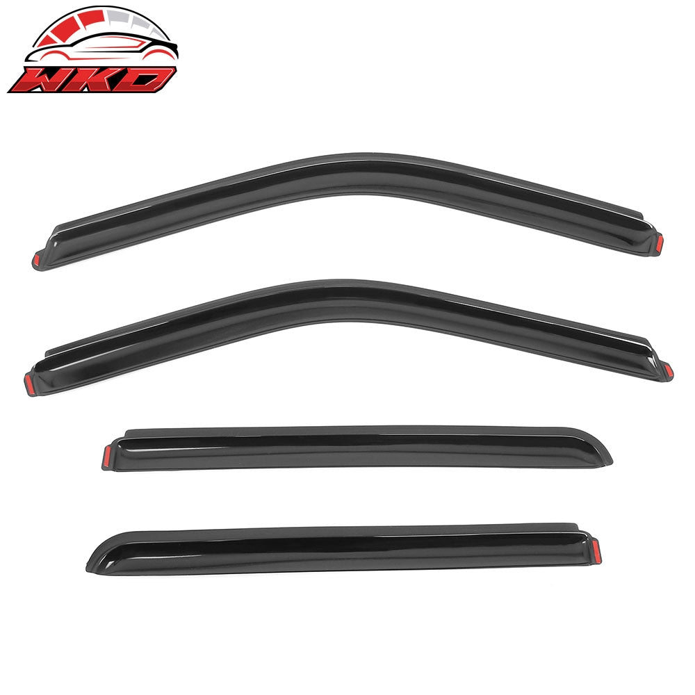 Fits 15-25 Ford F150 17-25 F250-F450 Superduty Crew Cab In Channel Window Visors