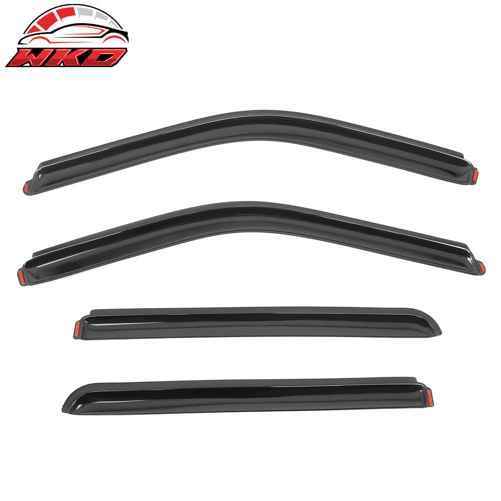 Fits 15-25 Ford F150 17-25 F250-F450 Superduty Crew Cab In Channel Window Visors