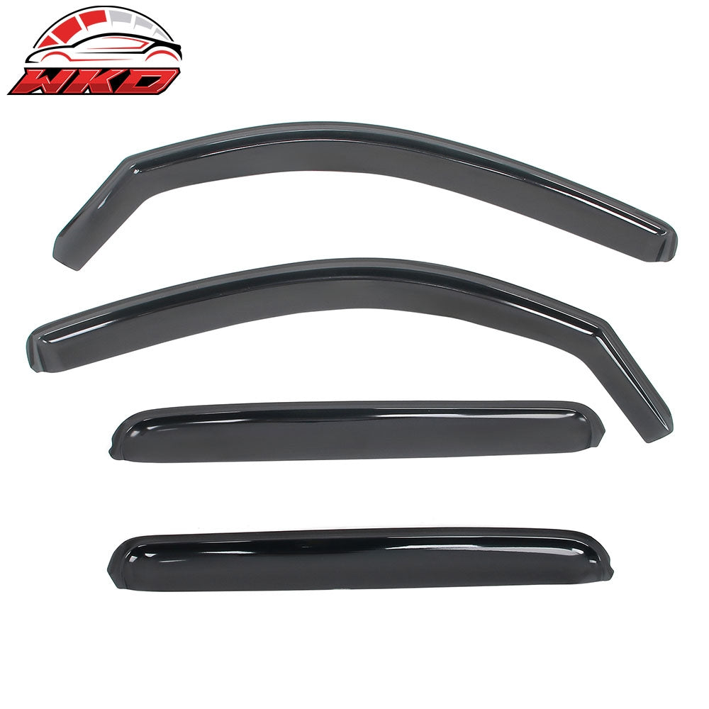 Fits 05-15 Toyota Tacoma Double Cab In-Channel Window Visors Acrylic Rain Shade