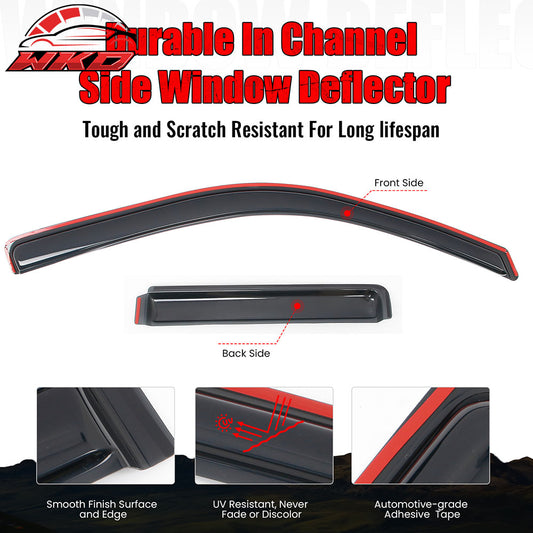 For 02-09 TrailBlazer/GMC Envoy 03-08 Ascender Window Visor In-Channel Deflector