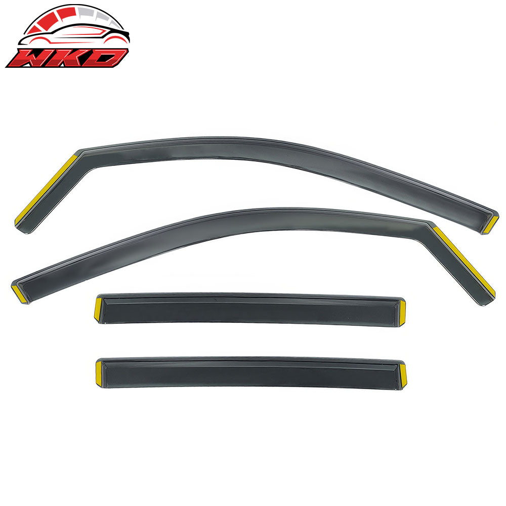 Fits 18-24 VW Volkswagen Tiguan In-Channel Window Visors Vent Rain Deflectors PC