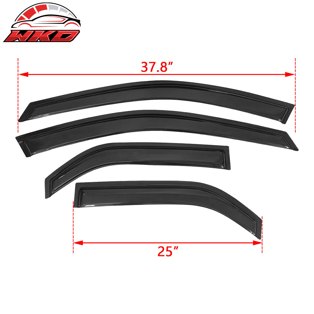 Fits 03-07 Cadillac CTS Acrylic 4PCS Window Visors Vent Rain Sun Guard Shield