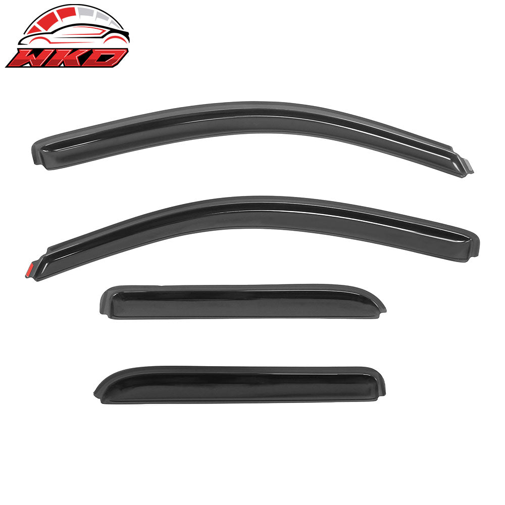 Fits 14-19 Silverado Sierra 1500 & LD 2500 Extended Cab Window Visors In-Channel