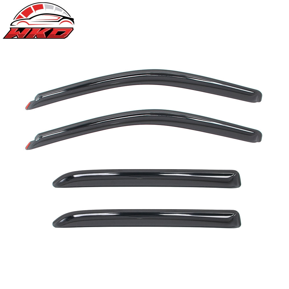 Fits 09-25 Dodge Ram 1500 2500 Crew Cab Window Visors Rain Deflectors In-Channel