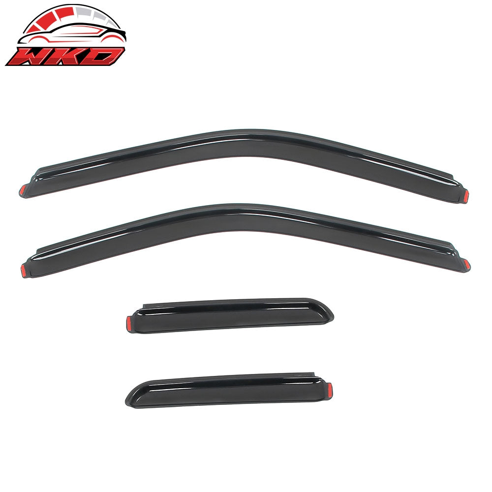 Fits 15-25 Ford F150 17-25 F250 F350 F450 Extended Cab Window Visors In-Channel