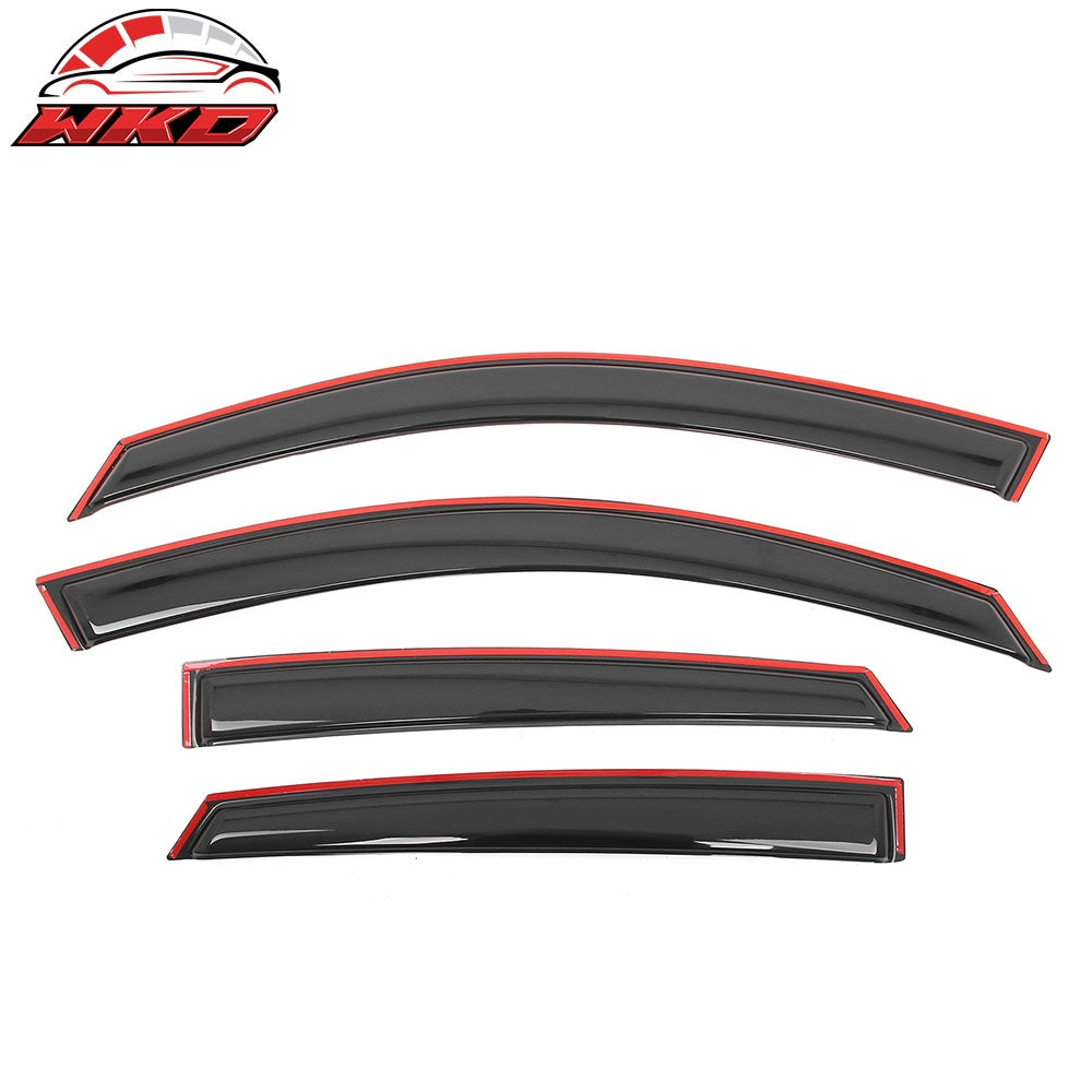Fits 16-21 Honda Civic Sedan 4-Door In Channel Window Visor Rain Guard Deflector