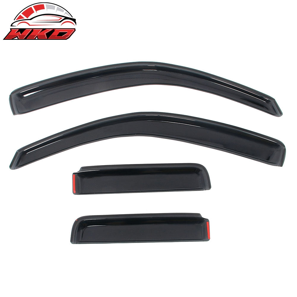 Fits 05-20 Nissan Frontier Double Cab 4PCS Window Visor Deflectors - In-Channel