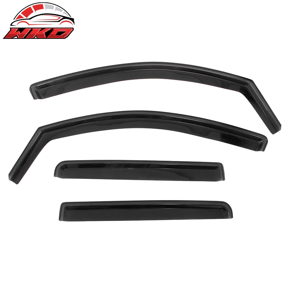 Fits 04-15 Nissan Titan Crew Cab In-Channel Side Window Deflector Rain Sun Shade