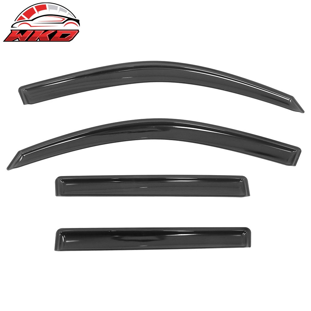 Fits 08-13 Toyota Highlander In-Channel Side Window Deflector Acrylic Rain Shade