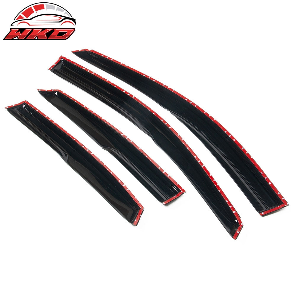 Fits 00-07 Ford Focus Sedan Mugen Style Tape On 4PC Window Visor Vent Rain Guard