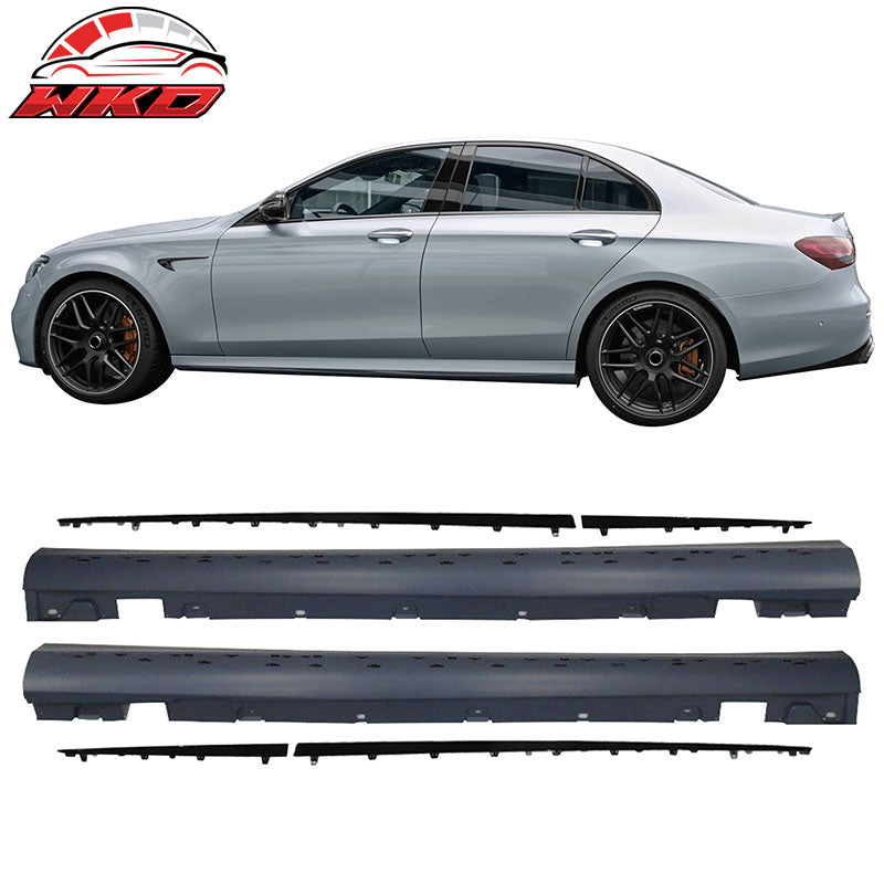 Fits 21-23 Benz W213 E Class 4-Door Front & Rear Bumper Cover Grille Side Skirts