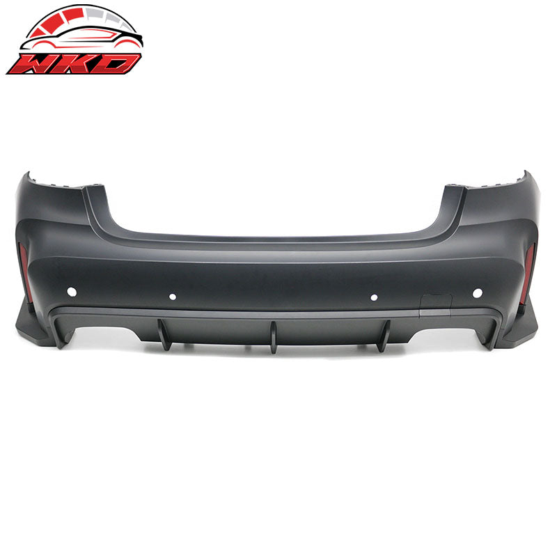 Fits 19-22 BMW G20 M3 Style Front Rear Bumper for Retangular Tips + Side Skirts
