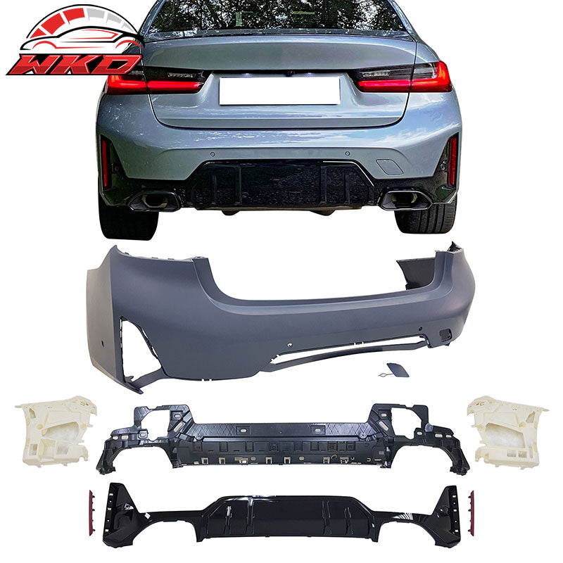 Fits 23-26 BMW G20 3-Series LCI M-Sport Front Rear Bumper + M-Tech Side Skirts