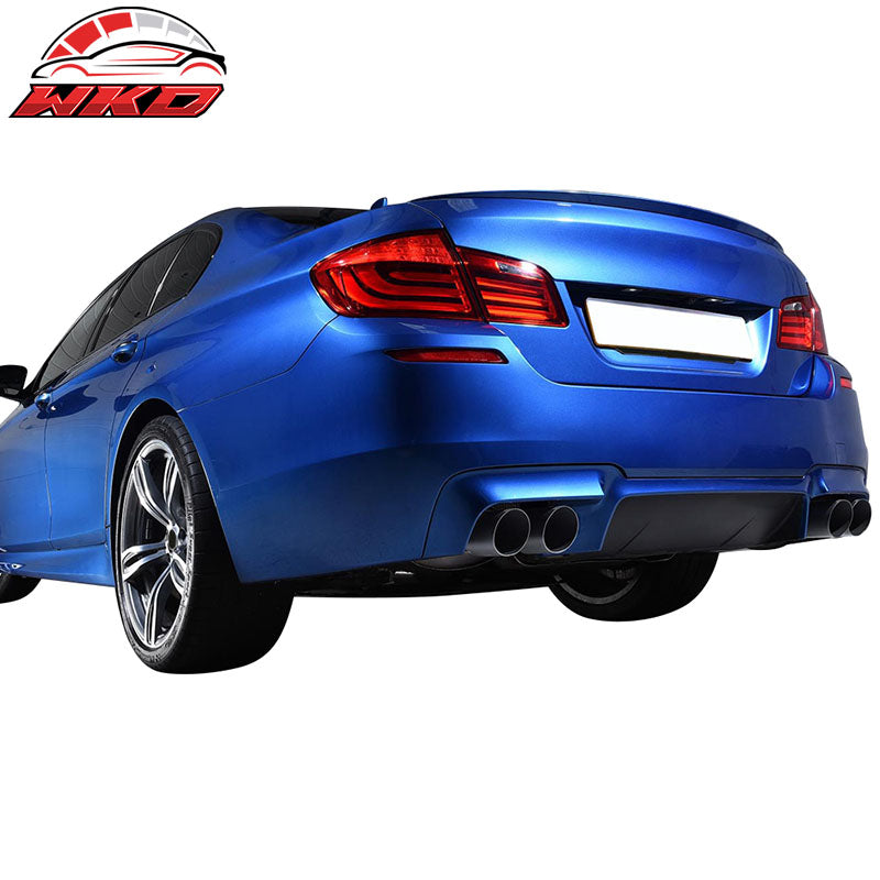 Fits 14-16 BMW F10 LCI M5 Style Front Bumper W/ Foglight + Cover + Rear Bumper